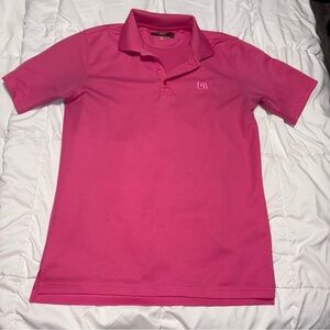 Mens Loudmouth Pink Polo Small Golf
